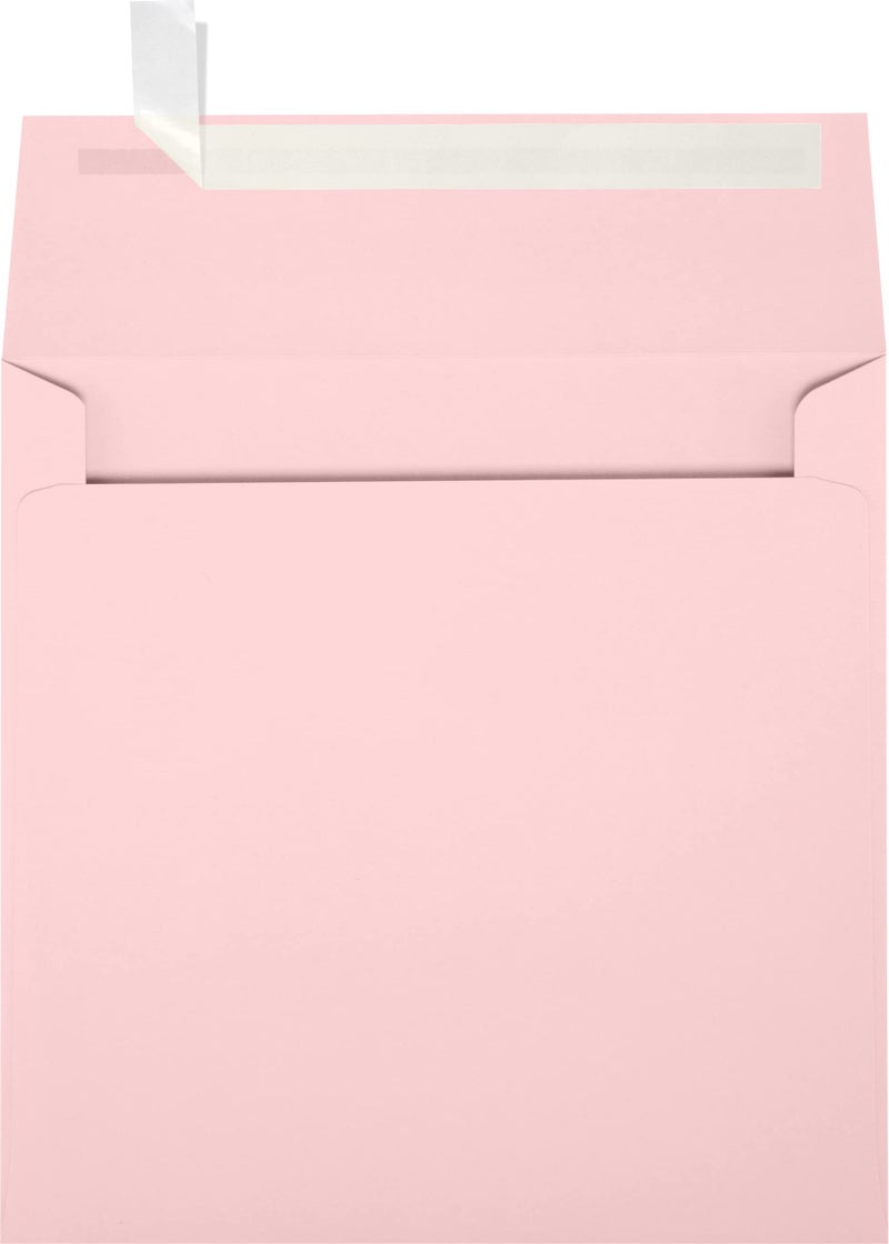 LUXPaper Square Invitation Envelopes | Peel & Press | 5 1/2" x 5 1/2" | Candy Pink | 80lb. Text | 50 Qty - Image 1